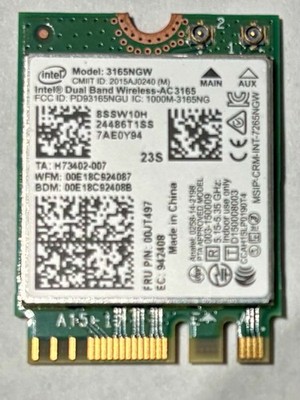 Intel Dual Band Wireless-AC 3165 3165NGW M.2 WiFi Bluetooth Card 802.11ac OEM