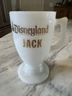 Vintage Disney Disneyland White Milk Glass Coffee Tea Cup Mug Personalized Jack
