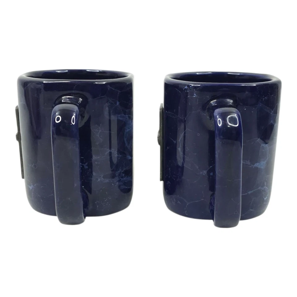 Dale Earnhardt #3 GM Goodwrench Service Plus Coffee Mugs Ceramic Blue Marbleized - Image 4 of 4