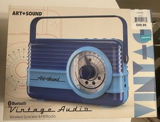 RADIO Art Sound Portable Wireless Bluetooth Speaker FM Vintage Style BRAND NEW