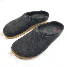 Haflinger Gray Wool Slippers Slip On Comfort EU46 Mens Size 13  FLAWS