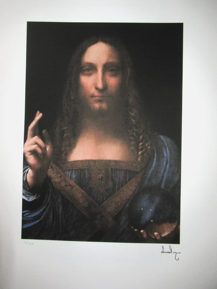 L. DA VINCI: Schöne Lithographie limitiert auf 300 Exemplare, signiert 50x65cm - Bild 3 von 4