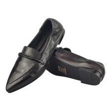 Rebecca White Schuh Z11 Point-1 schwarz Black Echtleder Damen Ballerina