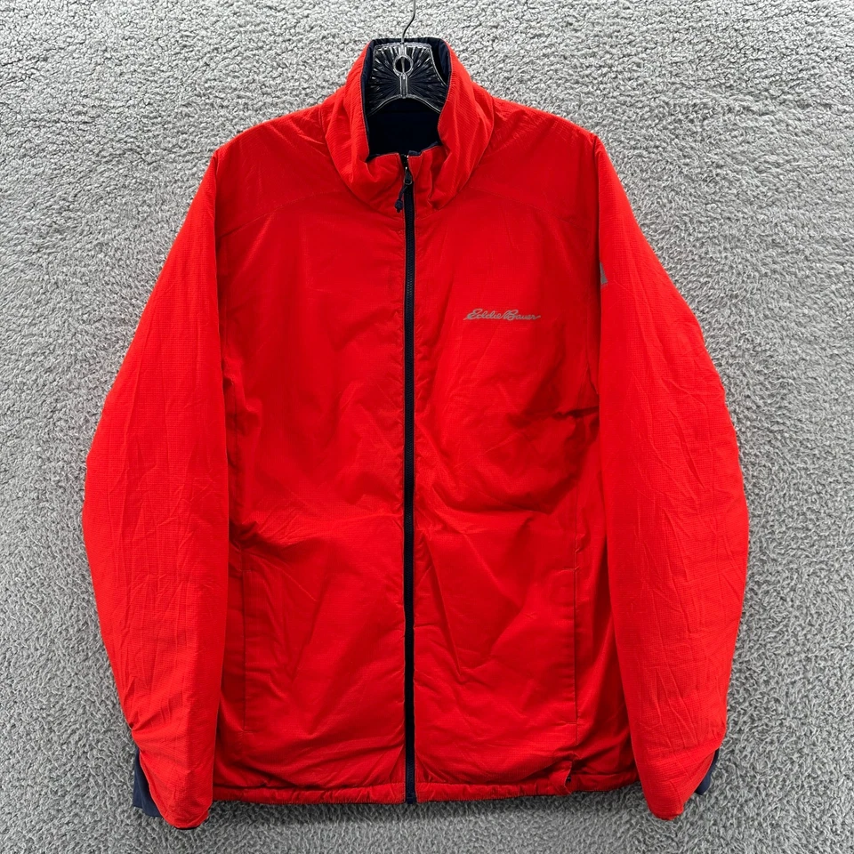 Chaqueta Eddie Bauer Para Hombre Mediana M Azul Reversible Cremallera Completa Primera Ascensión Chaqueta Foto 2 de 4