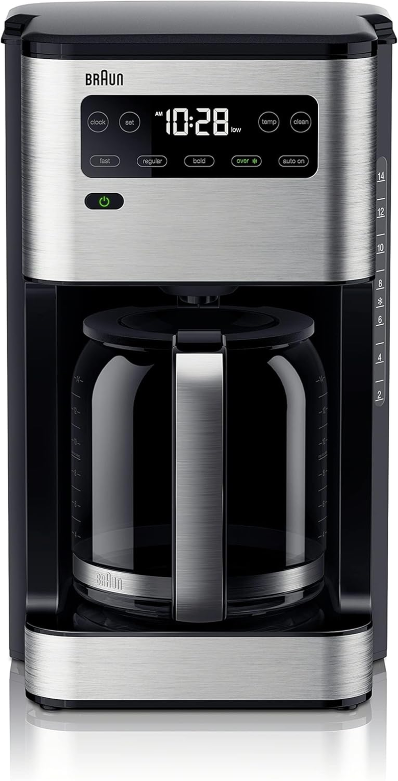 Braun 14-Cup Black Drip Coffee Maker with Pure Flavor Technology KF5650BK-image