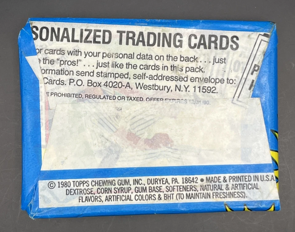 (1) Paquete de cera de béisbol Topps 1980 Henderson Foto 2 de 4