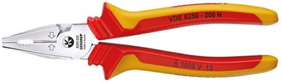 GEDORE 1550969 VDE 8250-200 H VDE-Kraft-Kombinationszange mit Hüllenisolierung Z
