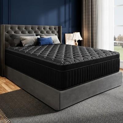 10/12/14in Queen mattress featuring an independent coil system for firm support
