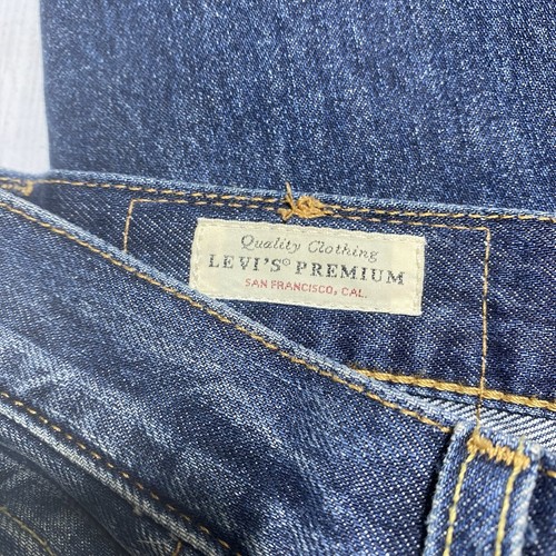 Levis Jeans Mens 30x32 511 Blue Big E Leather Tag Premium Measures 32x30 - Picture 5 of 12