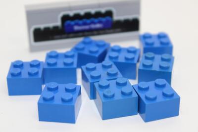 Lego (c) 10x 2x2 Basic Stein 3003 - blau - brick - Basic Basic Stein - Classic S