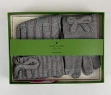Kate Spade Hat And Glove Set - NEW - Gray - 1 Size