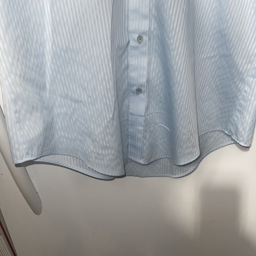 Sears Perma Prest Men's Shirt 16 32-33 Button Up Light Blue Retro Vintage - Picture 9 of 14