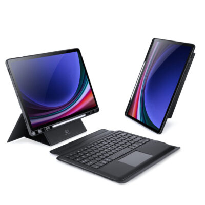 For Samsung Tab S11/S10+ FE Stand Leather Magnetic Removable Keyboard Split Case
