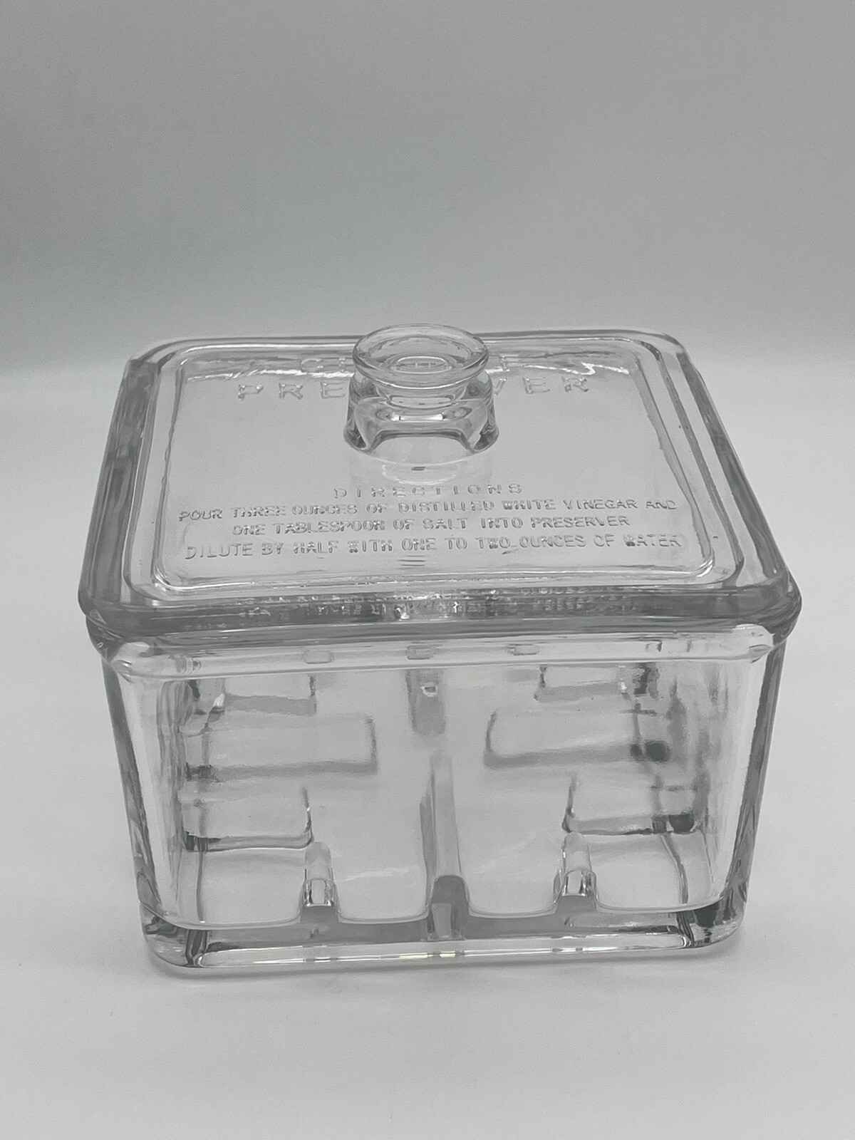Vintage Square Glass Cheese Preserver Refrigerator Dish 5.25" eBay
