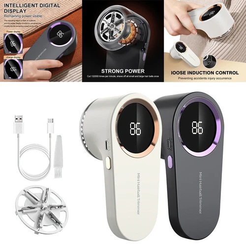 Rechargeable Electric Clothes Lint Pill Fluff Remover Fabric Sweater Fuzz Shaver - Picture 2 of 30
