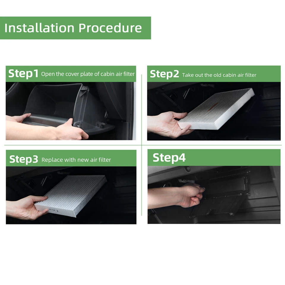 Filtro de aire de cabina 3 piezas para ACURA ILX 2013 2014 2015 2016 2017 2018-2022 CF10134 Foto 4 de 4