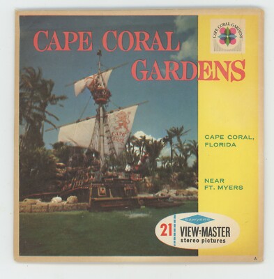 Umhang Koralle Gärten Florida 1960's Sawyer's View-Master Packung A-975