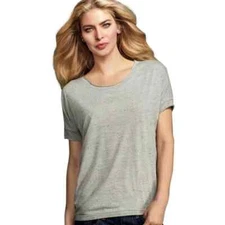 Cabi Slub Forum Top Tee Size Gray S Round Neck Short Sleeve T-Shirt Gray