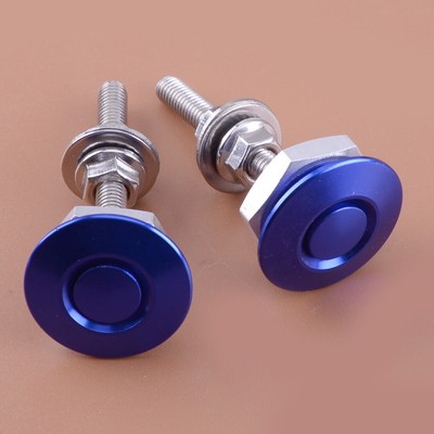 2x Car Quick Release Bumper Latch Push Button Bonnet Hood Pin Lock Clip Kit A5