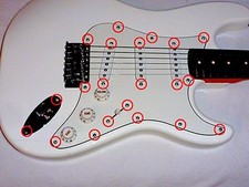 33 Guitar Fender Strat Style Pickguard Stainless Screws 70 Rockwell Hardness