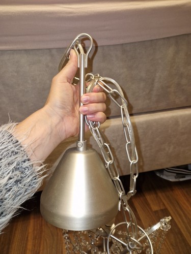 Kronleuchter mit Glitzersteinen, IKEA, silber - Bild 3 von 11