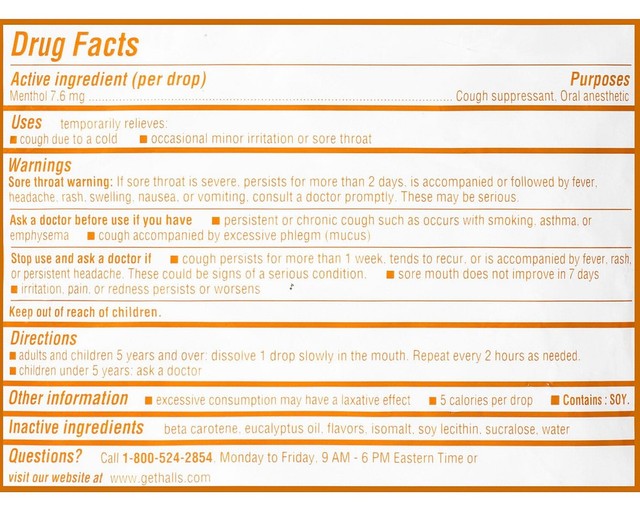 Halls Sugar Free Cough Drops Honey Lemon 180 Ct