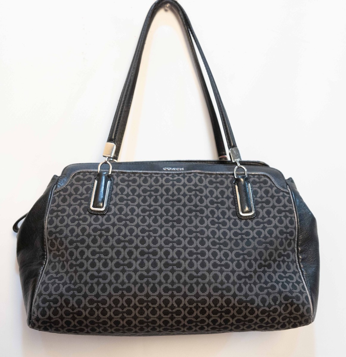 COACH Canvas/Leather Madison Needlepoint Kimberly Carryall
