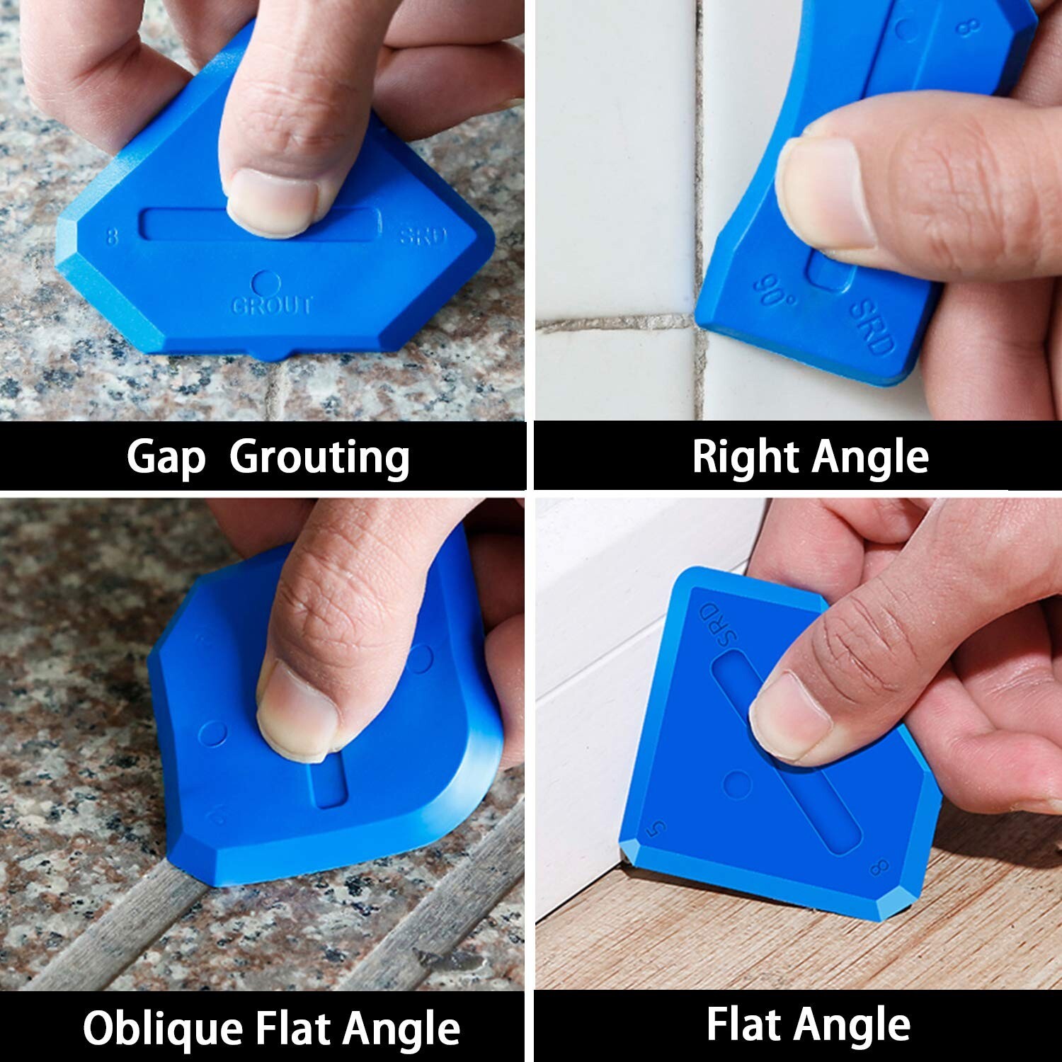 Versatile 3-in-1 Caulk Remover and Finishing Tool with 5 Silicone Pads Included