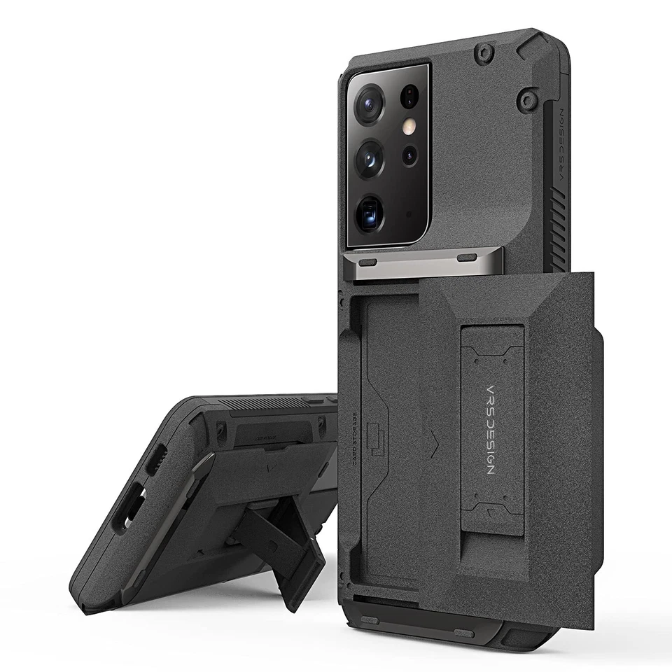 Funda tipo billetera con soporte para Galaxy S21/ Plus/ Ultra VRS [Damda Glide Hybrid] Foto 2 de 4