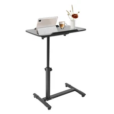 Mobile Standing Desk Rolling Laptop Table Adjustable Hospital & Home Bed Table
