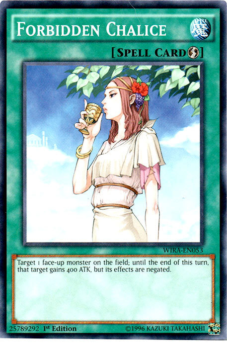 Yugioh! LP Forbidden Chalice - WIRA-EN053 - Common - 1st Edition Lightly  Played, | eBay