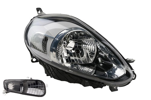 Faro Anteriore Destro H4 Con Indicatore E Fendinebbia Integrato – Compatibile Con Citroen C2 (09/2003) E Altri Modelli, Omologato E