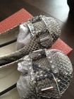 Stuart Weitzman Womens Snakeskin Black White Flat Shoe 7.5 — photo 2