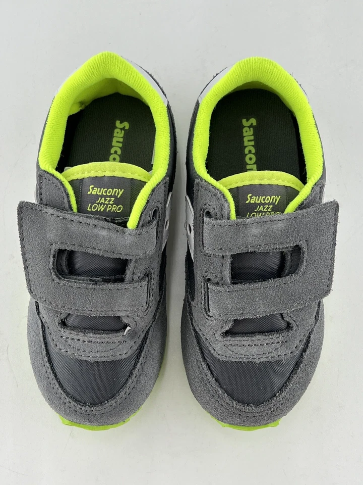 Nuevo SAUCONY Originals TALLA 10,5 M NIÑOS BEBÉ JAZZ GANCHO Y BUCLE Zapatilla GRIS Y BLANCO Foto 4 de 4