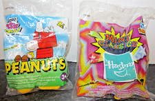 Wendy's Kids Meal Sealed Peanuts Woodstock Plush Hasbro Blue Purple Cootie