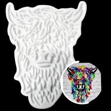 Large HIGHLAND COW Silicone Mold AU