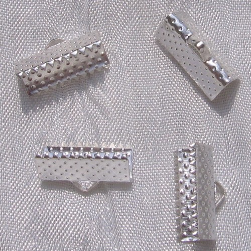 Lot De 40 Pinces Embouts Cache-noeuds Métal - Argenté, Bronze, Doré, Cuivre 10x8 Mm