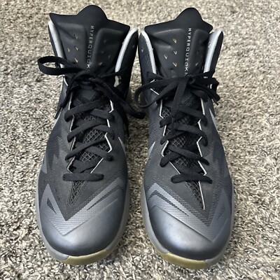 Size 12 - Nike Lunar Hyperquickness Black Metallic Silver