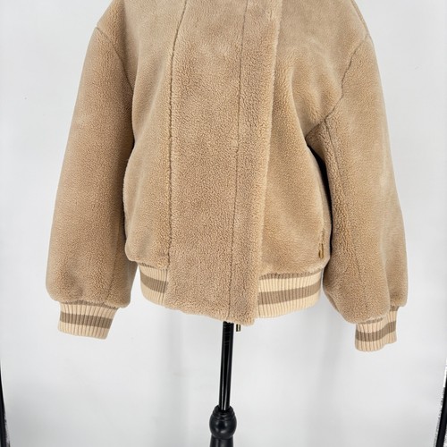 Armani Exchange Teddy Bomber Giacca Finto Shearling Collo Alto Polsini con Cintura S - Foto 5 di 11
