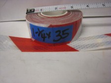 3M BRZ983L RED SILVER Reflective Diagonal Stripe Conspicuity Tape 1-1/4" x 35'