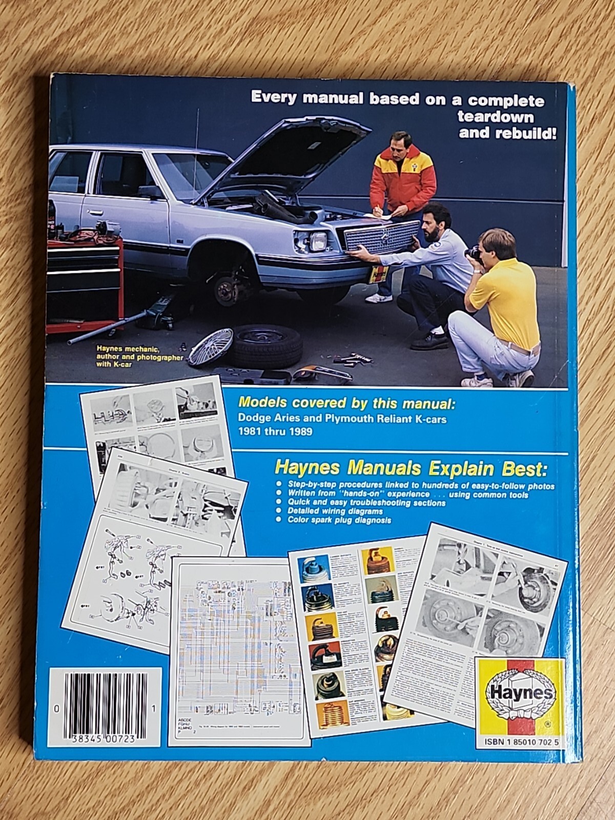Haynes 19811989 Dodge Aries Plymouth Reliant K Car Service Repair Manual 723 eBay