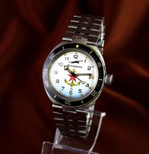 Vintage Watch VOSTOK WOSTOK AMPHIBIAN Soviet Men's Wristwatch Capitan Submarine