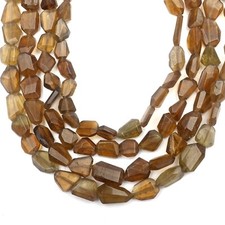 Natural Petrol Tourmaline Beads 8 Inch Strand 8-12 MM Beads Faceted Nugget Beads
