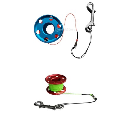 Tauchen Reel aus  Aluminium Spool Scuba Diving Fingerspule mit 50M Leine