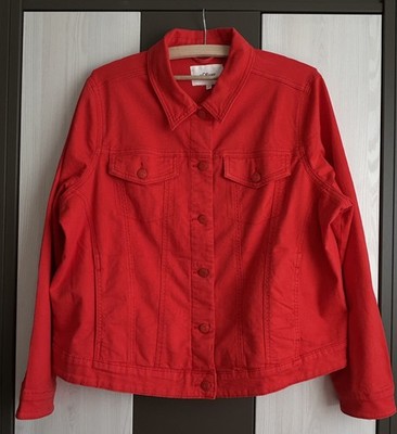 Rote Damen Jeansjacke, Größe 46, S.Oliver