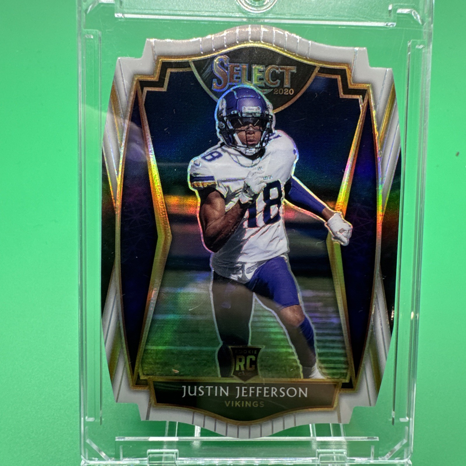 2020 Panini Select - Premier Level #161 Justin Jefferson (RC) White Die Cut