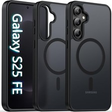 Frosted Translucent Shockproof Slim Fit Case for Samsung Galaxy S25 FE, Black