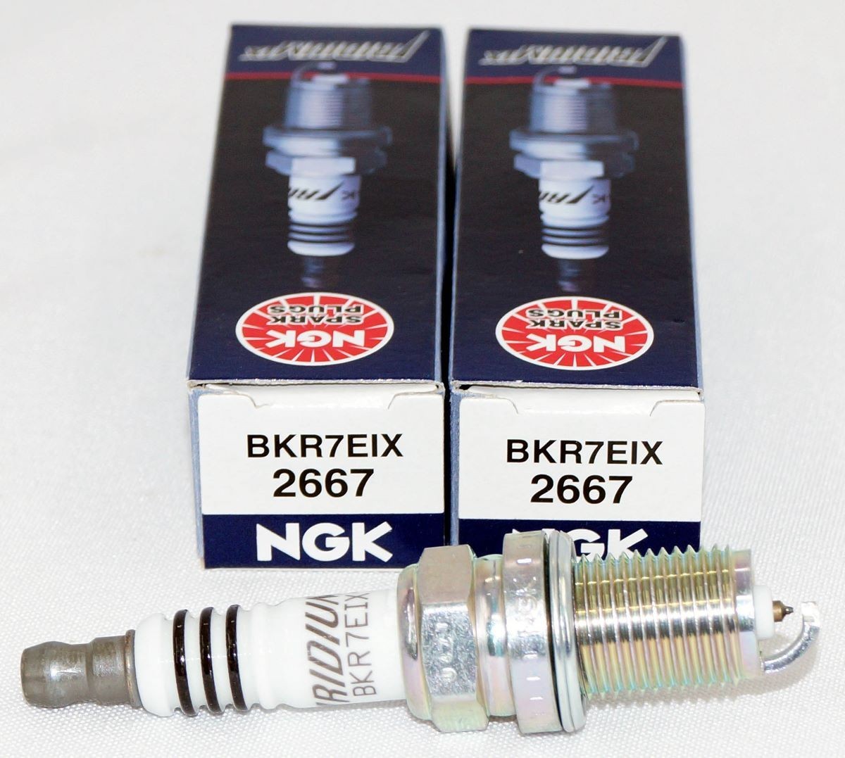 2 Pack Genuine NGK 2667 Iridium IX Spark Plugs BKR7EIX for ATVs UTVs Snowmobiles