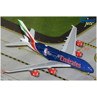 Gemini Jets 1:400th Scale Airbus A380 Emirates A6-EOD Official Airline of NBA