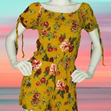 Floral Print Short Romper L